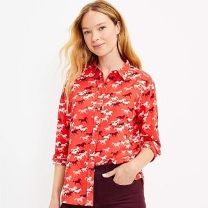 Loft Horse Everyday M Button Down Shirt Ann Taylor